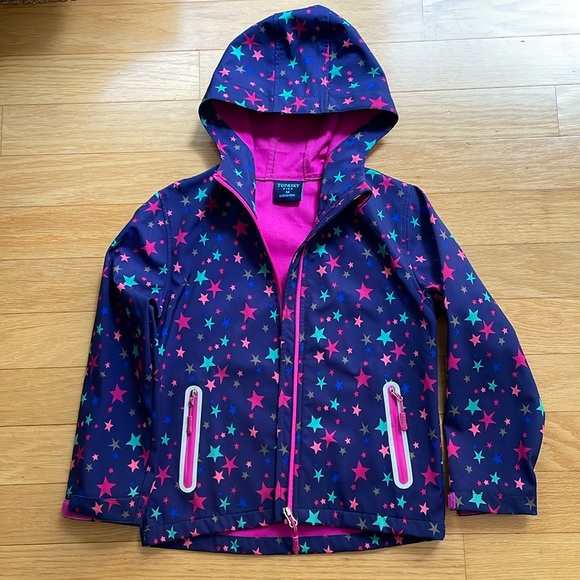 Hooded soft shell kids rain jacket - Picture 1 of 5